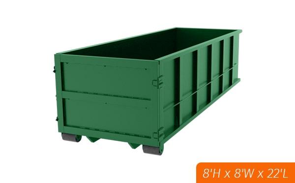 you can typically rent a forty yard dumpster for up to 7-10 days, depending on the service provider